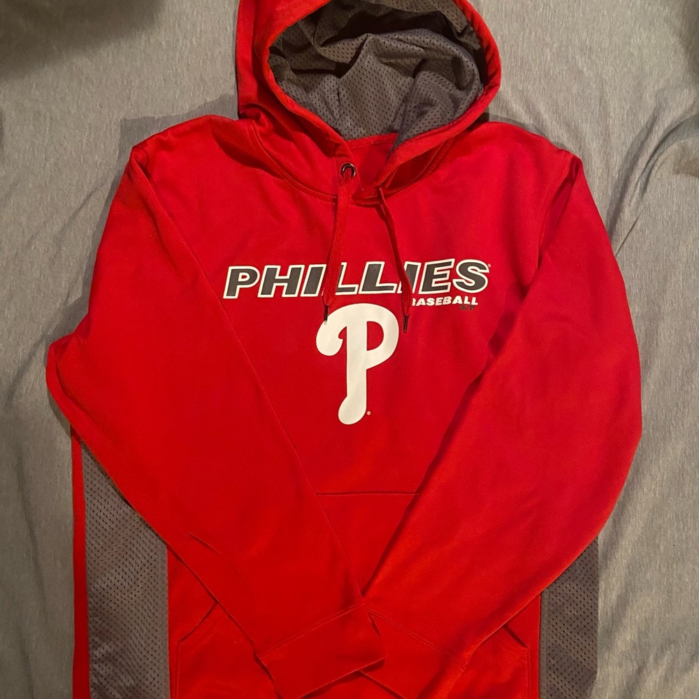 Men’s Philadelphia Phillies Hoodie Majestic Size Large Red